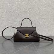 Uubags Celine Small Flair Bag In Grained Calfskin Chestnut 24x12x9cm - 1