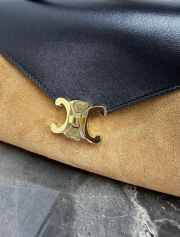 Uubags Celine small flair bag in suede calfskin and glossy lambskin camel/ black 24x12x9cm - 2