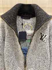 Uubags Louis Vuitton 1AIMD3 Zippered Knitted Blouson In Light Gray - 2