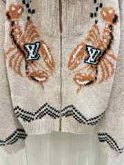 Uubags Louis Vuitton 1AIM54 Zippered Knitted Blouson In Beige - 4