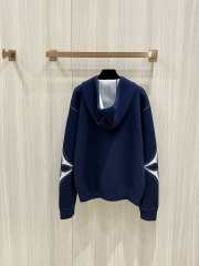 Uubags Louis Vuitton 1AIWEP Graphic Intarsia Zipped Cotton Hoodie In Blue - 2