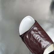 Uubags CHANEL Quilted Lambskin CC Logo High-Top Sandals in Dark Burgundy - 3