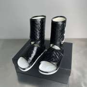 Uubags CHANEL Quilted Lambskin CC Logo High-Top Sandals in Black - 4