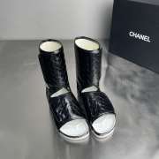 Uubags CHANEL Quilted Lambskin CC Logo High-Top Sandals in Black - 3