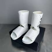 Uubags CHANEL Quilted Lambskin CC Logo High-Top Sandals in White - 2
