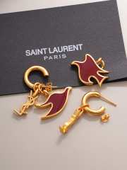Uubags YSL Cassandre dove charm hoop earrings in enamel - 6