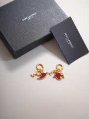 Uubags YSL Cassandre dove charm hoop earrings in enamel - 3