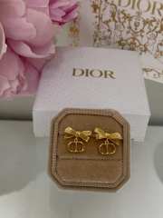 Ubags Dior CD Bow Earrings Gold-Finish Metal - 6