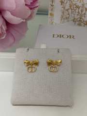 Ubags Dior CD Bow Earrings Gold-Finish Metal - 5