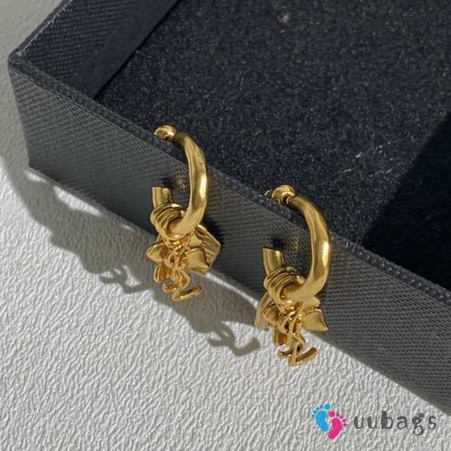 Uubags YSL Cassandre berry charm hoop earrings in metal - 1