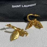 Uubags YSL Cassandre berry charm hoop earrings in metal - 3