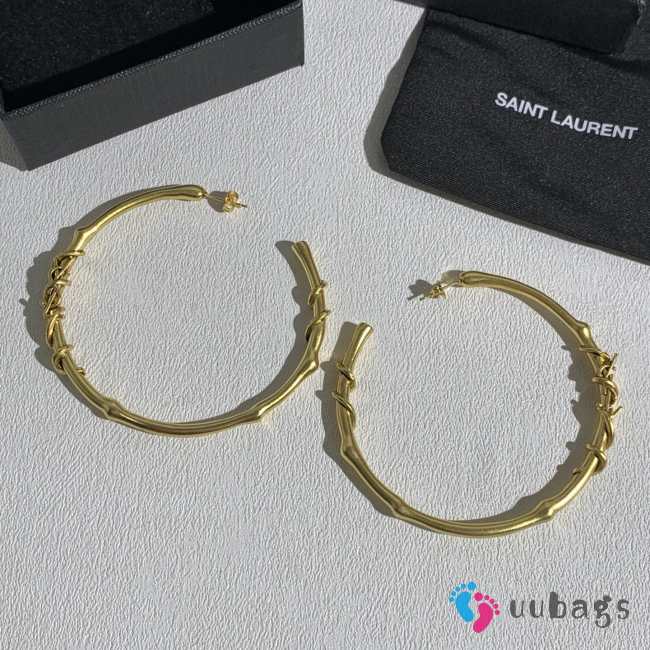 Uubags YSL Cassandre mulberry hoop earrings in metal - 1