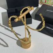 Uubags YSL Cassandre mulberry hoop earrings in metal - 3
