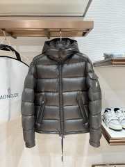 Uubags Moncler Maya Hooded Short Down Jacket In Dark Grey - 1