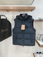 Uubags Burberry Detachable Sleeve Bideford Puffer Jacket In Navy Blue - 2