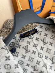 Uubags Louis Vuitton Check Wool Hooded Coat Grey/Black - 2