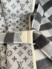 Uubags Louis Vuitton Check Wool Hooded Coat Grey/Black - 4
