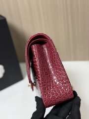 Uubags Chanel Flap Bag Crocodile Embossed Calfskin & Gold-Tone Metal In Burgundy 25cm - 3