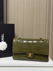Uubags Chanel Medium Crocodile Embossed Calfskin & Gold-Tone Metal In Khaki 25.5x6.5x15.5cm - 6