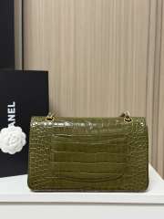 Uubags Chanel Medium Crocodile Embossed Calfskin & Gold-Tone Metal In Khaki 25.5x6.5x15.5cm - 4