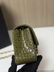 Uubags Chanel Small Crocodile Embossed Calfskin & Gold-Tone Metal In Khaki 20x7x15cm - 5