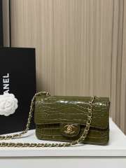Uubags Chanel Small Crocodile Embossed Calfskin & Gold-Tone Metal In Khaki 20x7x15cm - 2