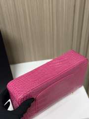 Uubags Chanel Medium Crocodile Embossed Calfskin & Gold-Tone Metal In Pink 25.5x6.5x15.5cm - 6