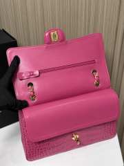 Uubags Chanel Medium Crocodile Embossed Calfskin & Gold-Tone Metal In Pink 25.5x6.5x15.5cm - 5
