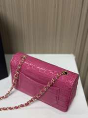 Uubags Chanel Small Crocodile Embossed Calfskin & Gold-Tone Metal In Pink 20x7x15cm - 5