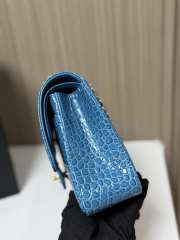 Uubags Chanel Medium Crocodile Embossed Calfskin & Gold-Tone Metal In Blue 25.5x6.5x15.5cm - 5