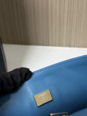Uubags Chanel Small Crocodile Embossed Calfskin & Gold-Tone Metal In Blue 20x7x15cm - 6