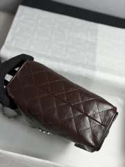 Uubags Chanel 25 Shiny Crumpled Calfskin & Silver-Tone Metal In Dark Brown 26x14x30cm - 5