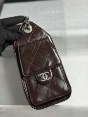 Uubags Chanel 25 Shiny Crumpled Calfskin & Silver-Tone Metal In Dark Brown 26x14x30cm - 4