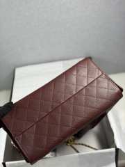 Uubags Chanel 25 large handbag calfskin with grain effect & gold metallic in burgundy 40x30x15cm - 3