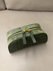 Uubags Bottega Veneta small Nodo pouch in green tweed ntrecciato piccolo nappa leather and suede 20x9x10cm - 6