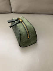 Uubags Bottega Veneta small Nodo pouch in green tweed ntrecciato piccolo nappa leather and suede 20x9x10cm - 4