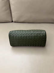 Uubags Bottega Veneta small Nodo pouch in green tweed ntrecciato piccolo nappa leather and suede 20x9x10cm - 3