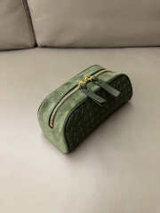 Uubags Bottega Veneta small Nodo pouch in green tweed ntrecciato piccolo nappa leather and suede 20x9x10cm - 2