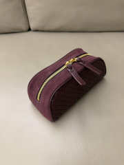 Uubags Bottega Veneta small Nodo pouch in burgundy ntrecciato piccolo nappa leather and suede 20x9x10cm - 4