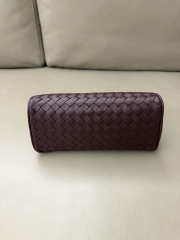 Uubags Bottega Veneta small Nodo pouch in burgundy ntrecciato piccolo nappa leather and suede 20x9x10cm - 3