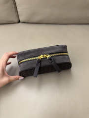 Uubags Bottega Veneta small Nodo pouch in espresso ntrecciato piccolo nappa leather and suede 20x9x10cm - 6