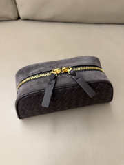 Uubags Bottega Veneta small Nodo pouch in espresso ntrecciato piccolo nappa leather and suede 20x9x10cm - 5