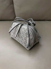 Uubags Bottega Veneta Grey Suede Concert Pouch with Rhinestones 18.5x8.5x11.5cm - 3