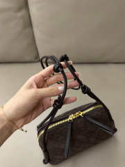 Uubags Bottega Veneta Concert intrecciato suede leather pouch espresso 18.5x8.5x11.5cm - 6