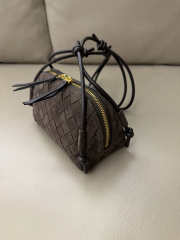 Uubags Bottega Veneta Concert intrecciato suede leather pouch espresso 18.5x8.5x11.5cm - 4