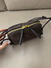 Uubags Bottega Veneta Concert intrecciato suede leather pouch espresso 18.5x8.5x11.5cm - 3