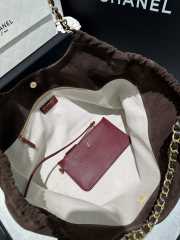Uubags Chanel Shopping Bag In Dark Brown Suede Calfskin & Gold Metal 22x38x15cm - 2