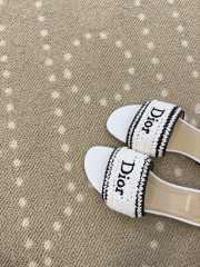 Uubags Dioriviera Dior Woven Slide White Crocheted Raffia-Effect Technical Fabric - 4