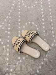 Uubags Dioriviera Dior Woven Slide Beige Crocheted Raffia-Effect Technical Fabric - 2