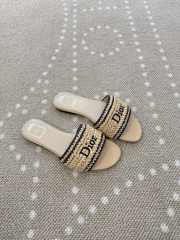 Uubags Dioriviera Dior Woven Slide Beige Crocheted Raffia-Effect Technical Fabric - 3